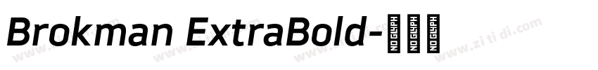Brokman ExtraBold字体转换
